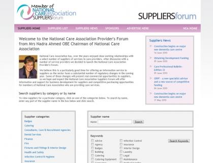 National Care Association Suppliers Website