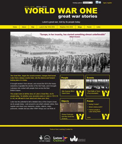 World War One Website Design