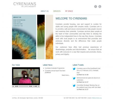 London Cyrenians Website Design